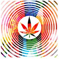 Colorful marijuana design N2
