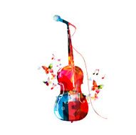 Colorful cello with microphone design N2