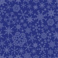 various types of outline white snowflakes seamless blue pattern eps10