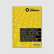 Brochure cover vector design template in A4 size