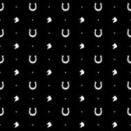 Horseshoes and horse heads seamless pattern