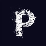 Grunge letter P N2