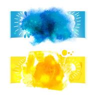 Watercolor splash banners