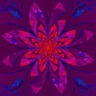 Fabulous symmetrical flower pattern Computer generated graphics N5