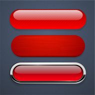 Red high-detailed modern web buttons N3