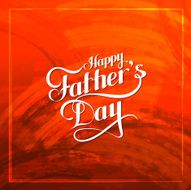 Happy Fathers Day retro label on red grunge texture