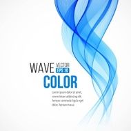 Abstract background with blue wave Vector illustration N3