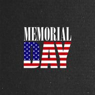 Memorial Day label on the blackboard background N2