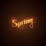 Spring label with light sparkles N2