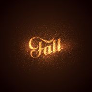 Fall label with light sparkles N2