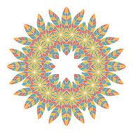 Ethnicity round ornament Circular ornament in ethnic American Indian style N2