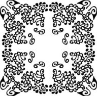 Seamless background made of exotic pattern in black colors N11