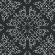 Seamless background made of exotic pattern in black colors N13