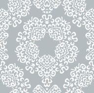 Seamless background made of exotic pattern in grey colors