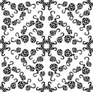 Seamless background made of exotic pattern in black colors N14