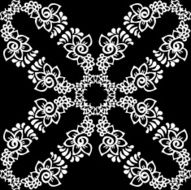 Seamless background made of exotic pattern in black colors N18