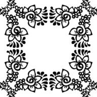 Seamless background made of exotic pattern in black colors N19