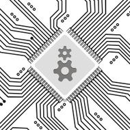 Microchip circuit vector background N2