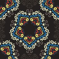 Seamless colorful background made of exotic pattern N35