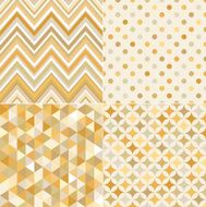 seamless gold geometric pattern set N2