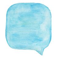 Watercolour Light Blue Speech Bubble N2