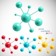 set abstract colored balls on a gray background