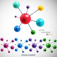 set abstract multicolored balls on a gray background