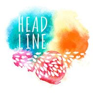 Bright multicolored watercolor background