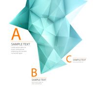 Abstract 3D triangle geometric background N2