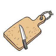 chopping block and knife N2