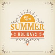 best Summer holidays curl poster