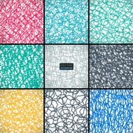set abstract turquoise creative pattern on gray background