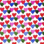 lovely colorful heart digital paint pattern background