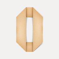 3d elegant folded paper letter O N2