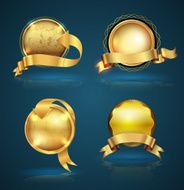 Gold badge ribbon set