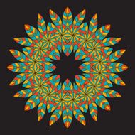Circular ornament in ethnic American Indian style N2