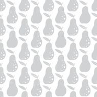 Vector Gray Pears Geometric Texture Seamless Pattern