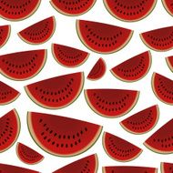 colorful sliced melon fruits seamless pattern eps10