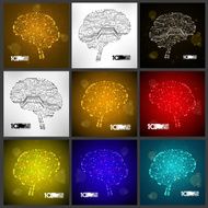 Circuit board vector background N4