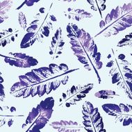 watercolor pattern of imprint leaves seamless texture background N15