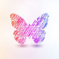 Abstract futuristic butterfly N3
