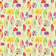 watercolor pattern of leaves seamless texture background N20