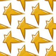 Glossy golden stars seamless pattern