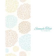 Vector blue brown abstract seaweed texture vertical frame seamless pattern N2