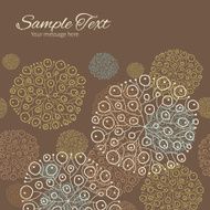 Vector blue brown abstract seaweed texture horizontal frame seamless pattern