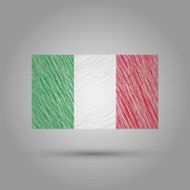 Flag of Italy Scratched texture N2