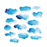 Watercolor clouds for your design
