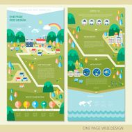ecology concept one page website design