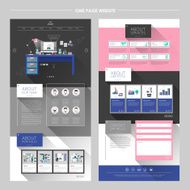 lovely workplace one page website design template N2