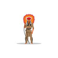 Aztec redskin warrior sign Vector Illustration N2